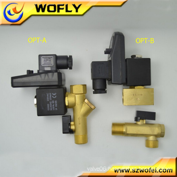 Brass OPT-B G1/2 24VDC air compressor solenoid valve